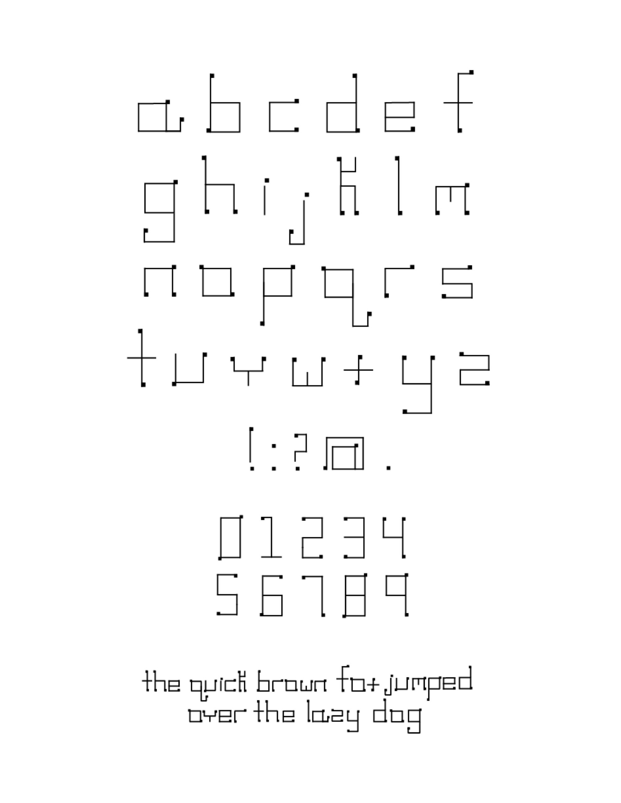 A students project where they created their own type face.